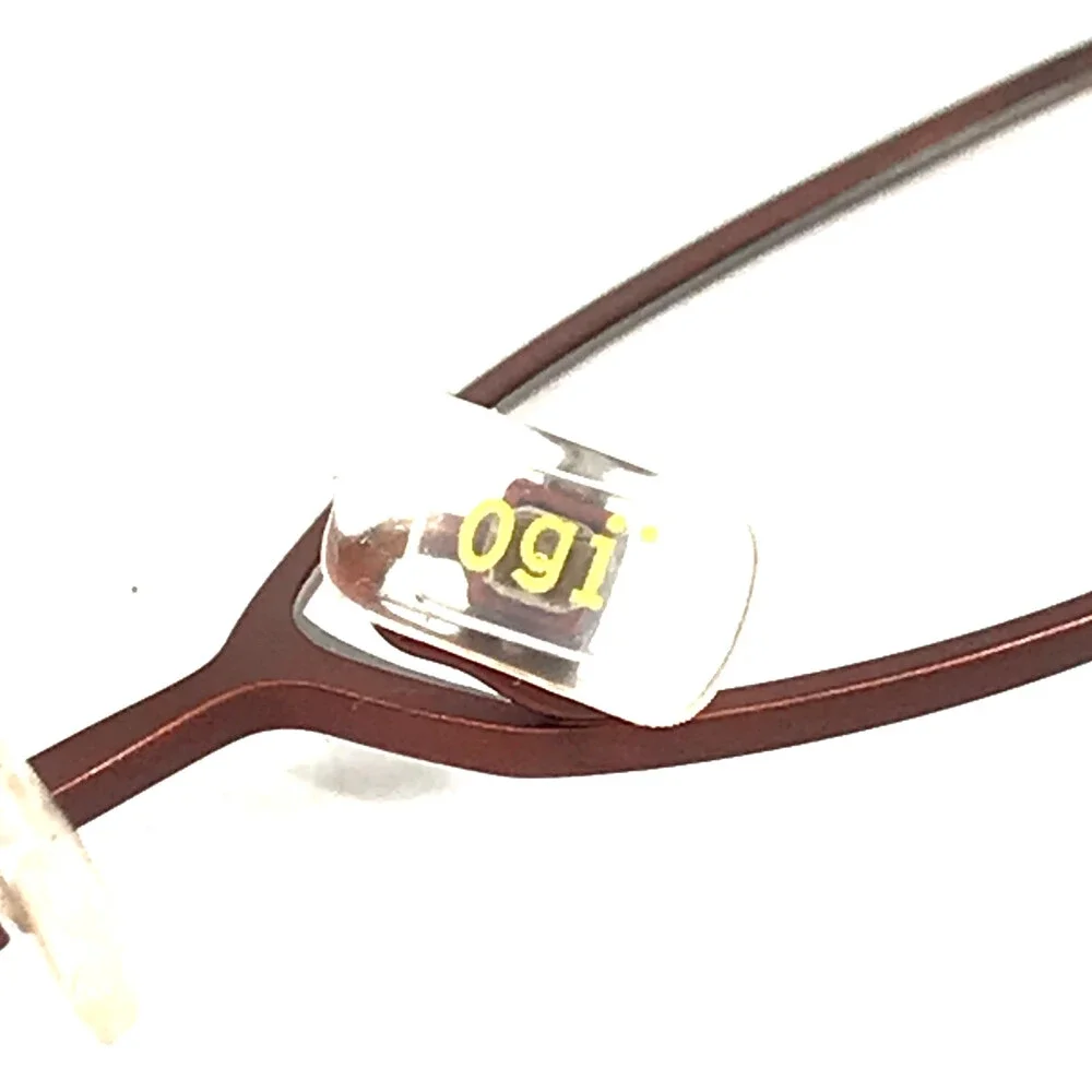 ogi Petite Eyeglasses Frames 9018 COL. 61 Brown Gold Cat Eye Full Rim 50-19-135
